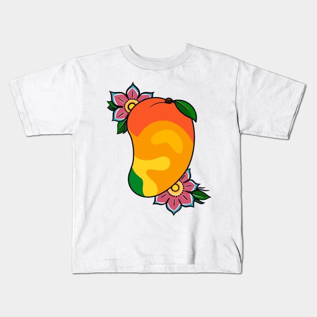 American Traditional Mango Kids T-Shirt by locheerio